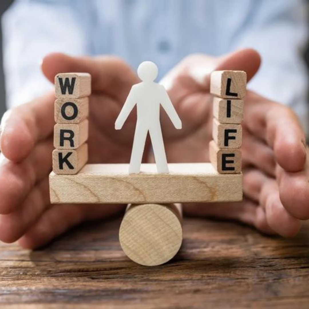 Image showing a work-life balance scale